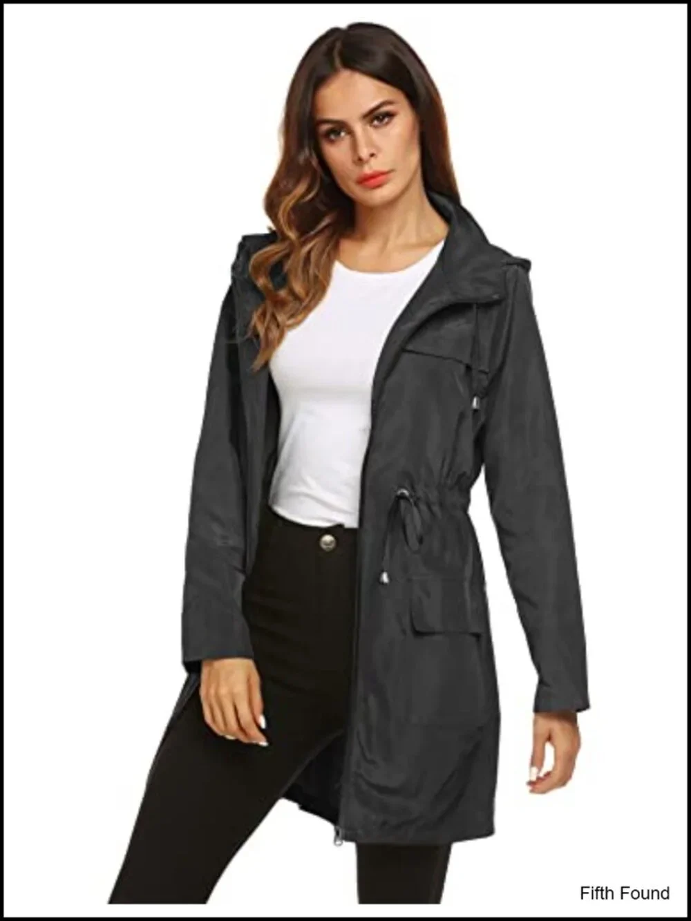 Waterproof Lightweight Rain Jacket Active Outdoor Hooded Raincoat Long Sleeve